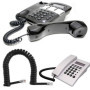 ECSiNG 4pcs Téléphone Combiné Cordon Remplacement Enroulé Téléphone Combiné Câble PVC Téléphone Accessoires 1.5 Mètres Noir