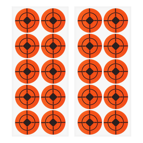 ECSiNG 250pcs 5cm Autocollants de Cibles de Tir Cibles Ronds Auto-adhésifs Autocollant en Papier pour Tir à l'arc Tir Sportif, P