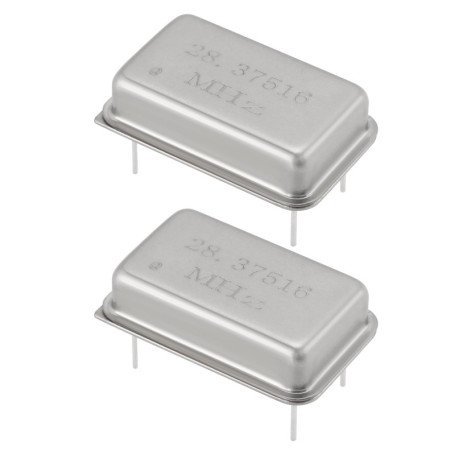 ECSiNG Lot de 2 oscillateurs rectangulaires à cristal 4P 28,37516 MHz compatibles avec Commodore Amiga 500 500 Plus 600 2000 300