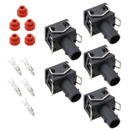 LT Easiyl 5 Sets de Connecteurs Automobiles à 1 Broche Connecteur de Faisceau de Câbles Femelle 357972771 avec Prise de Borne Pr