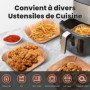 KitchenBoss Papier Cuisson Air Fryer: 100 Pièces Papier Sulfurisé pour Airfryer Carré 20 x 24 cm,Jetable Antiadhésive Papier Cui