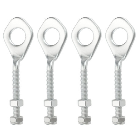 Briny River Lot de 2 Paires de Tendeurs de Chaîne de 12 Mm Ajusteurs d'essieu de 12 Mm avec écrous pour Moto Tout-Terrain 110 CC