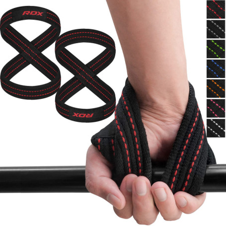 RDX Figure 8 Sangle, Sangle Musculation Gym Levage Support de Poignet Bandage Fitness Lifting Straps Entraînement Bodybuilding H