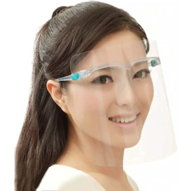 Lot de 5 visières de protection intégrale avec lunettes transparentes résistantes pour éviter la salive, les fumées d'huile, les