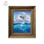 3D LiveLife Affiche Murales lenticulaires Symphonie de Dauphins de Deluxebase. Poster Océan 3D sans Cadre. Décoration Murale Par