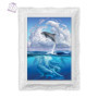 3D LiveLife Affiche Murales lenticulaires Symphonie de Dauphins de Deluxebase. Poster Océan 3D sans Cadre. Décoration Murale Par