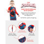 Spiderman Pyjamas Ensembles de Pyjama Marvel pour garçons | Ensemble de Nuit à Manches Longues pour Enfants | Bien ajusté - Bleu