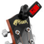 Tiger Clip On Tuner Digital Chromatic Tuner pour Acoustique, Électrique, Guitares Basses, Banjo, Ukulélé, Violon - Pack de 2