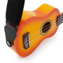 TIGER UAC4-BK Sangle de Ukulele pour Ukes Soprano, Concert, Tenor et Baritone avec porte plectre - Noir