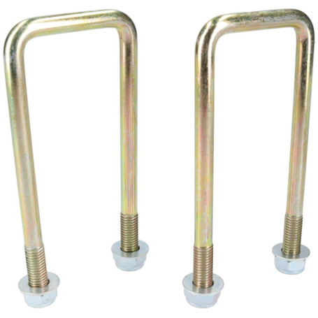 M10 50mm x 130mm boulon en U/N-Bolt pour remorque 1 paire avec des écrous UBR07 HAUTE RÉSISTANCE