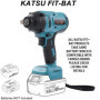 Clé à Chocs sans Fil Brushless 21V KATSU FIT-BAT, 1/2" 600Nm Super Torque Clé à Chocs Électrique sans Fil, Moteur sans Balais, F