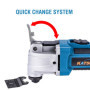 KATSU FIT-BAT 21V Outil Multifonction Oscillant sans Fil Brushless Moteur sans Balais avec 6 Vitesses, Système de Changement Rap