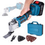 KATSU FIT-BAT 21V Outil Multifonction Oscillant sans Fil Brushless Moteur sans Balais avec 3,0 Ah Batterie et Chargeur, 6 Vitess