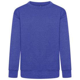 Loxdonz Chandail en molleton à col ras-du-cou pour filles et garçons, chandail unisexe en polaire douce pour enfants, bleu marin