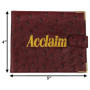 Acclaim Porte-cartes de score pliable en cuir synthétique avec fermeture à bouton-pression 12,5 cm x 10 cm (bordeaux)