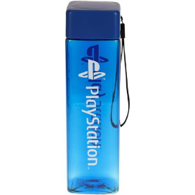 PlayStation Square Bouteille d'eau de voyage en plastique avec dragonne | Cadeaux 500 ml