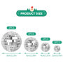 Volumoon 11 Pièces Boules Disco Miroir,Boules à Facettes Argentées Boule Disco,Boule à Facette Miroir Disco Ball Boule Miroir,Dé
