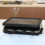 Raclette 8 Personen Raclette Grill Tischgrill Elektrisch 8 Pfännchen 8 Raclette Holzspatel Korean BBQ Grill Elektrogrill Antihaf
