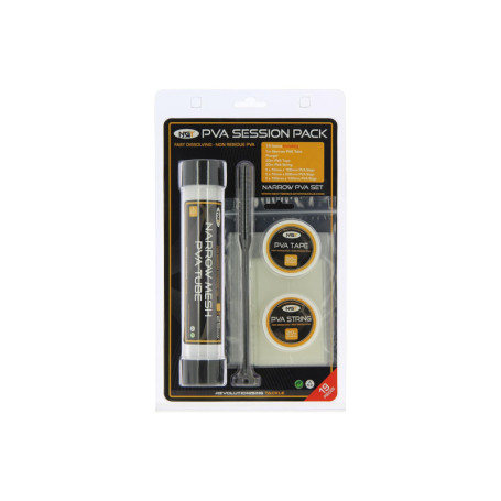 NGT Unisexe Fpva N PVA Session Pack-7 m Tube étroit avec Piston, Bandes, Cordes et Sacs, Transparente