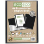 eco-eco Eco067x2 Lot de 2 porte-vues 100 pochettes en plastique Noir Format A4 50% recyclé