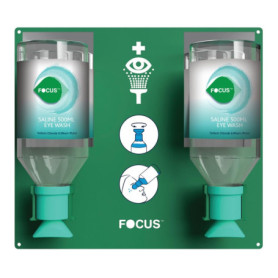 Focus Station De Lavage Oculaire D'Urgence Double Avec Support - Complet