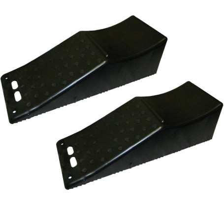 KATSU Rampes de Voiture en Plastique, 2 Pièces Rampes de Garage Robustes pour Levage de Véhicules Automobiles Atelier Service et