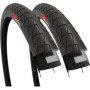 Fincci Paire 26 x 2,10 Pouces 54-559 Pneus Lisses pour Route VTT Montagne Hybrid Vélo Bicyclette (Un Paquet de 2)