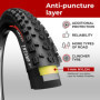 Fincci Velo Pneu VTT 27.5 x 2.25 Pouces - Paire Pliable Tire 57-584 avec 1mm Nylon Protection Anti Crevaison, 60 TPI pour VTC, M