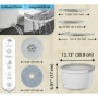 ARSUK Seau à Spin Mop et Nettoyage des Sols | Mécanisme Séparé pour Eau Propre et Sale | Conception Compacte 2L, 2 Tampons Micro