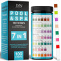 100 Bandelettes Spa et Piscine 7 en 1 - Test Brome, pH, Dureté et Chlore Rapide et Fiable - E-book Inclus - JNW Direct