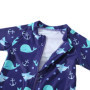 Swimbubs Maillot de Bain Anti-UV pour bébé garçon Protection Solaire Rashguard UPF50, Baleine Bleue, 6-12 Mois
