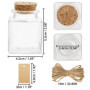 BELLE VOUS Fiole en Verre - Lot 15 Mini Bouteille Verre 50ml avec Bouchon Liege Étiquettes et Ficelle - Petite Bouteille en Verr