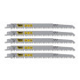 5 x SabreCut SCRS1531L_5 240 mm 5 TPI S1531L Lames de scie sabre à coupe très rapide compatibles avec Bosch Dewalt Makita et bie