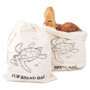 Joeji's Kitchen Bread Bag Lot de 2 sacs à pain en tissu coton pour vos pâtisseries - 30 x 40 cm Sac baguette écologique Zéro déc