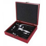 Tire Bouchon 9 Pcs Kit Accessoire Vin Ouvre Bouteille de Vin en Coffret Cadeau avec Tire Bouchon,Coupe-Capsule,Bouchon Bouteille