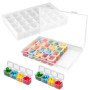BELLE VOUS Lot de 2x Boite Diamond Painting Rangement - 28 Minis Boites/Compartiments & Autocollants - Boites en Plastique Trans