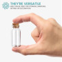 BELLE VOUS Lot de 50 Mini Fioles Vides en Verre avec Bouchons en Liège - 10 ml - Mini Pot en Verre Hermetique - Bonbonnière Mari