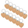 Porte Clé en Bois Coeur 12 Pièces à Graver, DIY pour la Gravure, la Peinture, le Lettrage - Cadeaux pour Couples, Partenaires, F