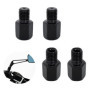 4 Pièces Adaptateur Vis Rétroviseur Moto, Adaptateur de Miroir de Moto Scooter, M10 Filetage Droit Vers M10 Filetage à Gauche/Fi