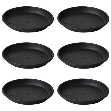 Vesaneae 6 Pièce Soucoupe Plante Plastique, 15cm Soucoupe Ronde en Plastique pour Pot de Fleur, Soucoupe pour Pot de Fleur, Plat