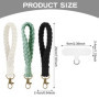 Disnace Lot de 3 Porte-clés, Tissage Corde Porte Clés, Bracelet Lanière Lanière Courte, Tressé Pour Clé Équipé d'un Anneau en D 