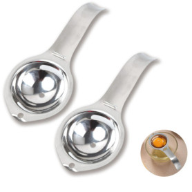 Anseom Séparateur D'oeufs, 2 Pièces Séparateur pour Jaune D'oeuf En Acier Inoxydable Filtre à Oeufs pour équipement de Cuisson d