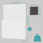 BELLE VOUS Lot de 2 Range Documents Magnétiques Blancs - Porte Document Suspendu pour Cartes de Visite et Courrier - Porte Vue A