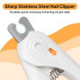 Alyvisun Coupe Griffes Chat, Coupe Ongle Chien avec Éclairage LED, Protection de Sécurité, Lime a Ongles et Protection Anti Écla