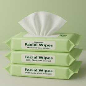 Lot de 150 lingettes nettoyantes jetables douces pour le visage - Légères et absorbantes - Convient pour les peaux sensibles - N