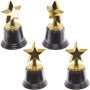 Baker Ross FN149 Trophées étoiles - Lot de 4, Trophée de cérémonie sportive, Récompenses de cérémonie, Trophées pour enfants