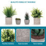 Winter Shore Plantes Artificielles Interieur (Lot 4) Petite Plante Artificielle Decoration Style Champetre - Fausse Plante en Po