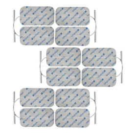 StimPads Lot de 12 électrodes EMS et TENS - 50 x 90 mm - Avec connecteur universel à broches de 2 mm - Électrodes adhésives fiab