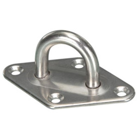 Perel Pontet sur Platine, Acier Inoxydable, diamètre 8 mm, Hauteur 80 mm, Largeur 50 mm