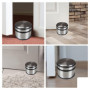 Perel Butoir de porte, cale-porte en acier inoxydable, rond, butoir porte sol, block porte, butée de porte sol, arret sans perça